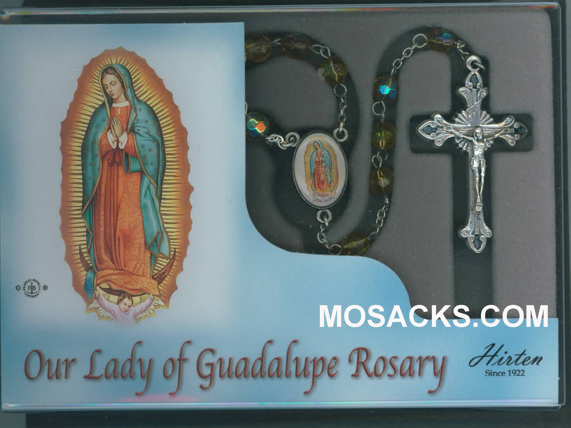 Rosary Our Lady of Guadalupe Rosary Amber Beads 12-132-216 O L Guadalupe Gold Bead Rosary