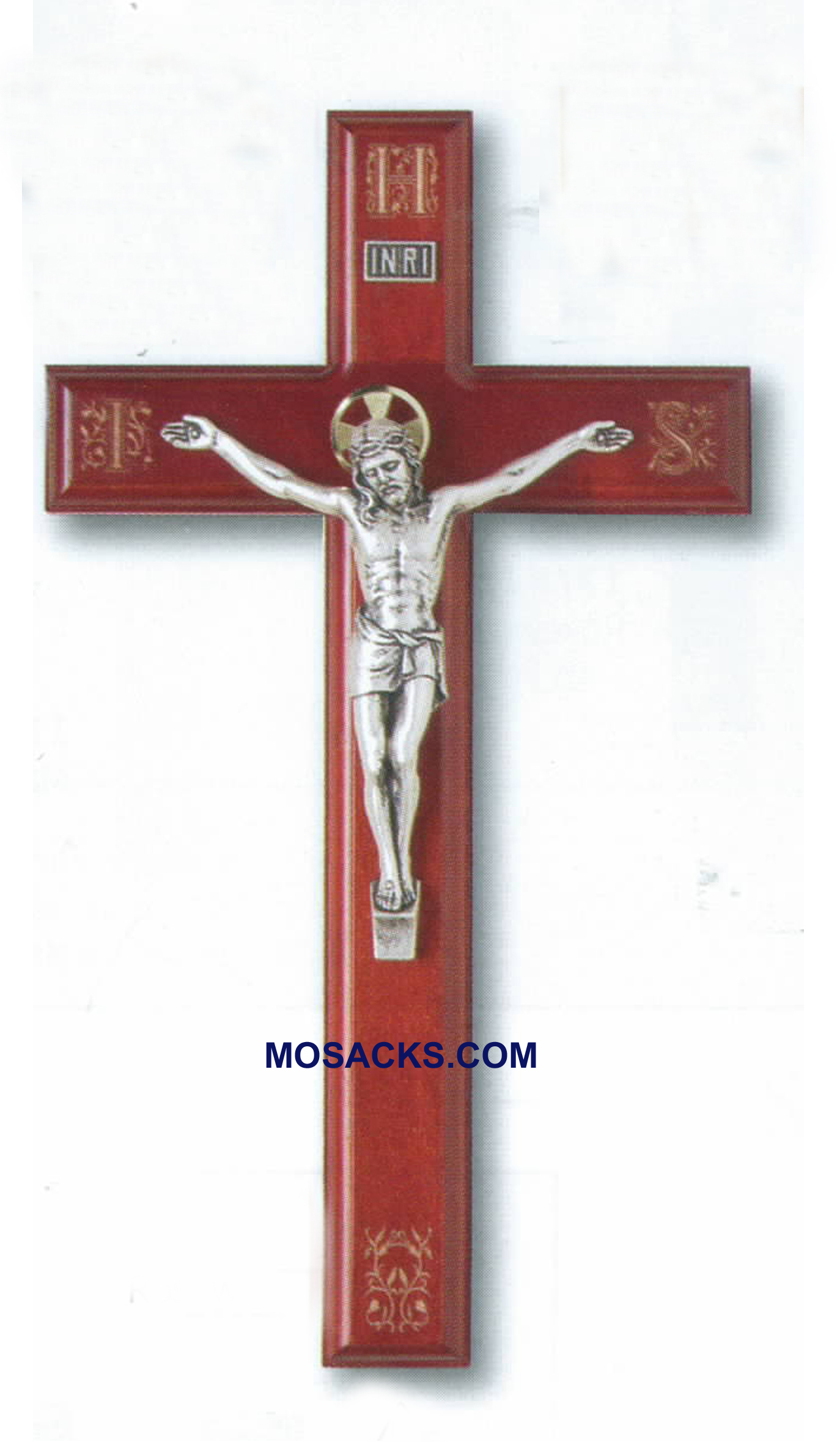 Rosewood Crucifix with Salerni Corpora 11 inch 1752H