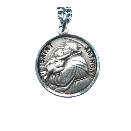 St. Anthony Sterling Silver Medal, 20" S Chain, S-9511-20S