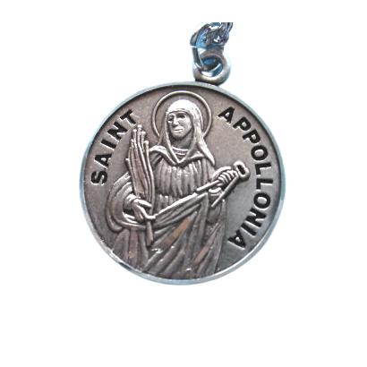 St. Apollonia Sterling Medal w/18" S Chain