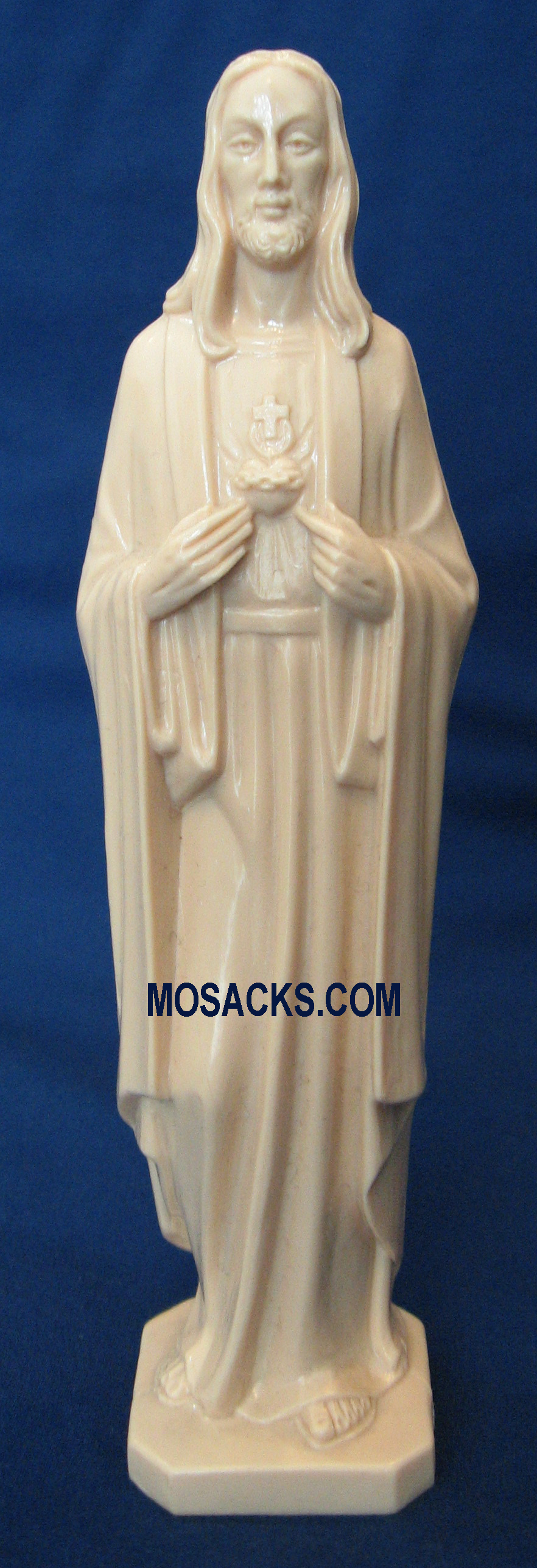 Plastic Sacred Heart of Jesus Statue 6" Tan