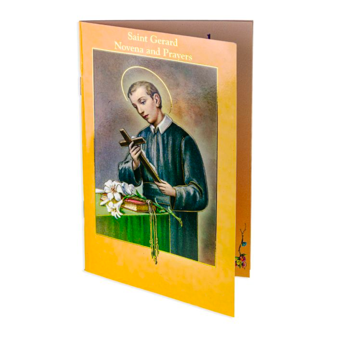 Saint Gerard Novena and Prayers Book 12-2432-615 is 3.75" x 5-7/8" and 24 pages beautifully illustrated with Italian Fratelli-Bonella Artwork.
