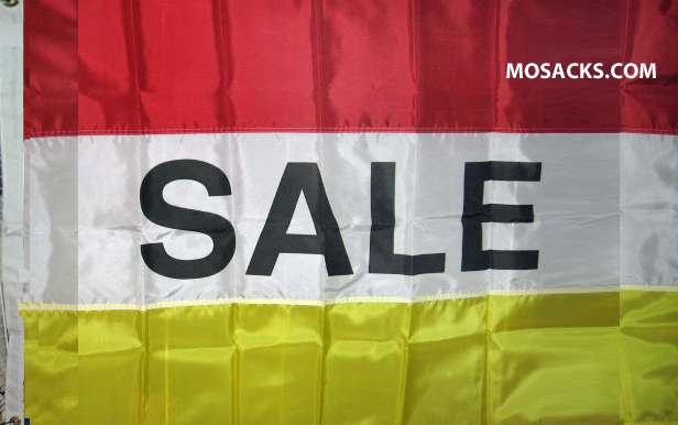 SALE 3' x 5' Red/Yellow Nylon Message Flag, #120064