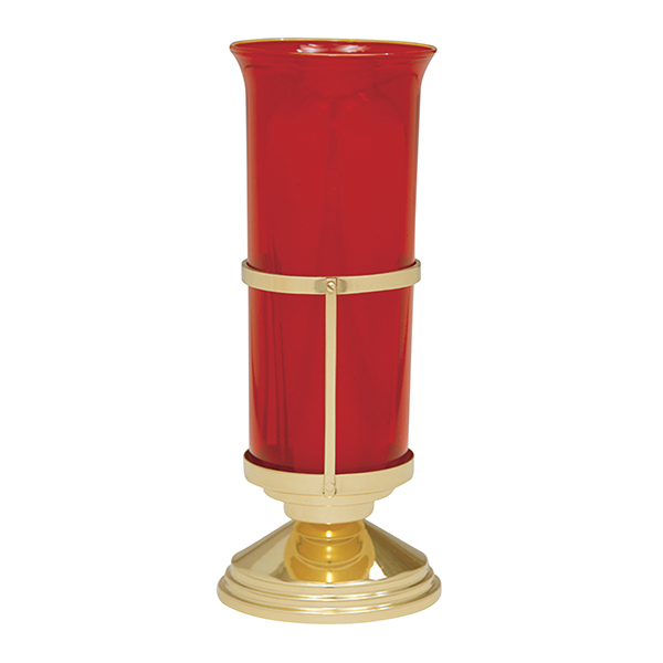 K Brand Bright Finish Brass Sanctuary Lamp 7.75 X 5 Inch-K179