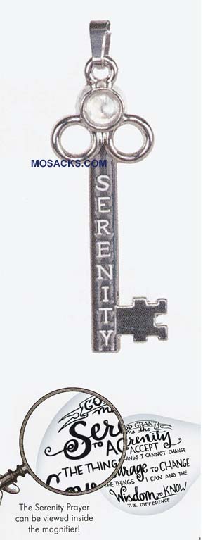 Serenity Prayer - Serenity Key - View Finder Pendant with 20” chain #13864 Serenity Prayer Serenity Key Necklace