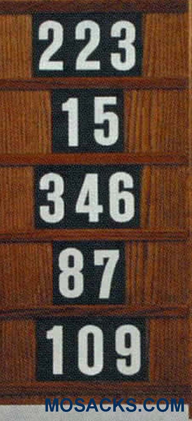 Set of Hymn Board Numbers (09) 21/4" w x 43/8" h 240