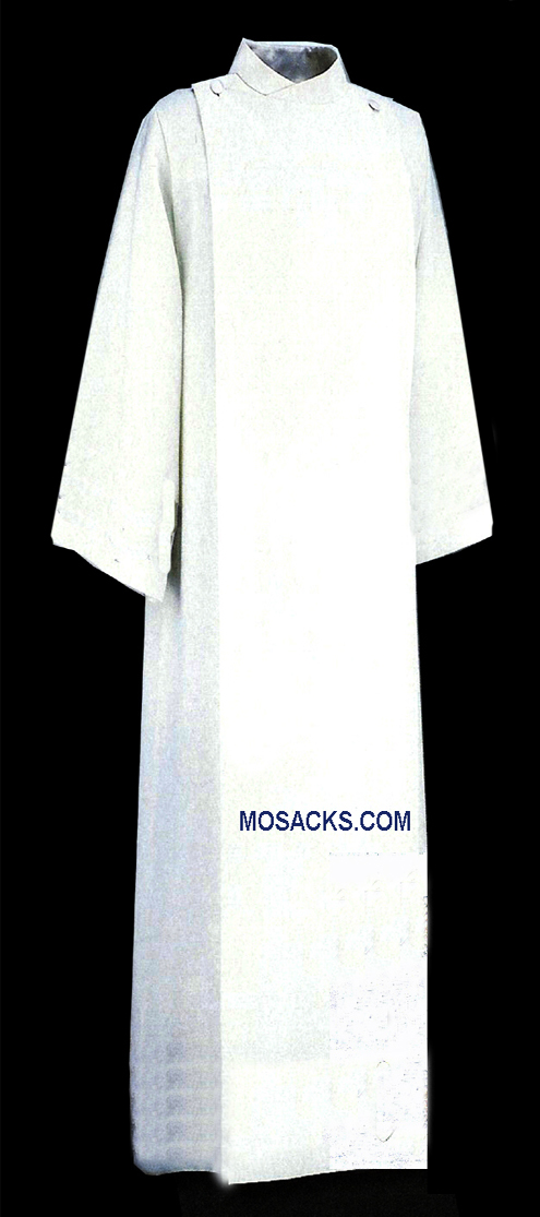 Slabbinck Alb in White Ravenna Fabric, Style 11