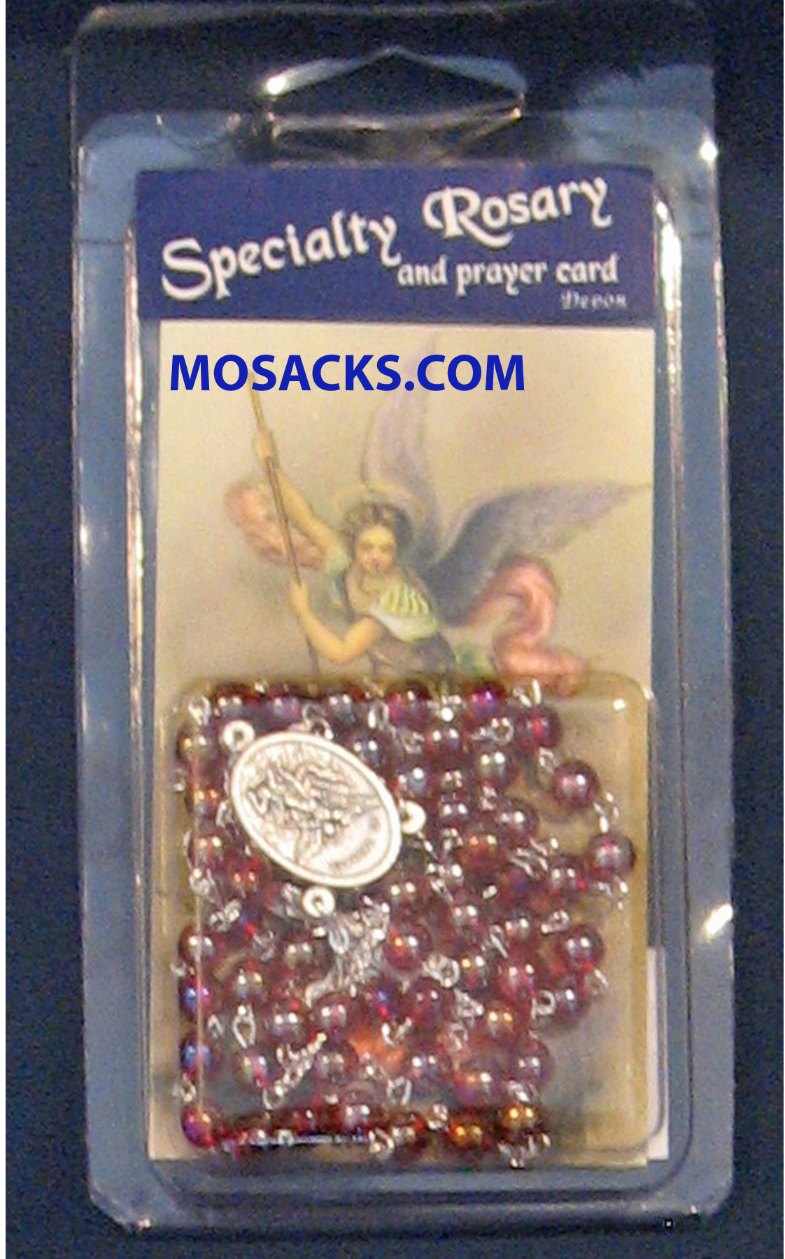 Specialty Rosary St. Michael The Archangel and Prayer Card