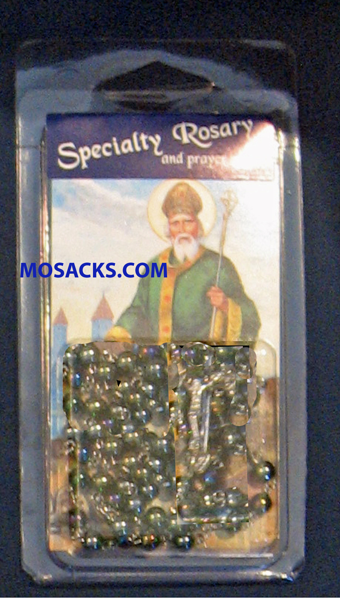 Specialty Rosary St. Patrick Rosary and Prayer Card