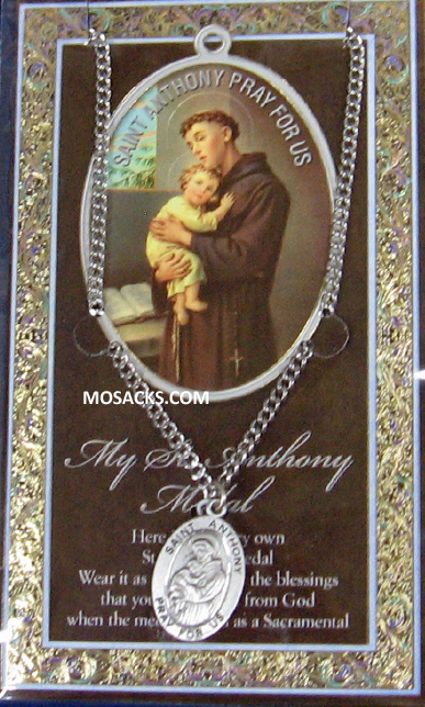 St. Anthony Pewter Medal 1-1/16" h 950-300