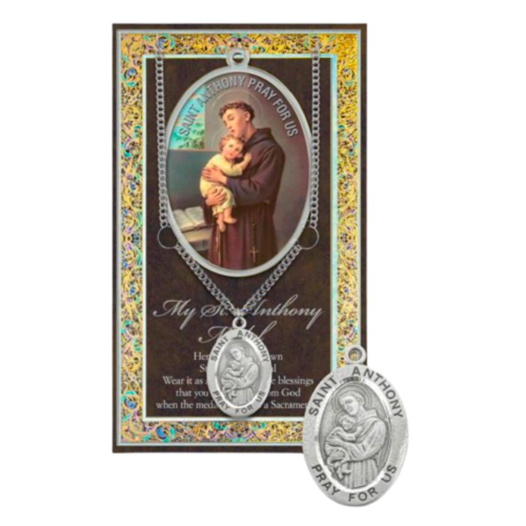 St. Anthony Pewter Medal 1-1/16" H
