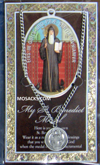 St. Benedict Pewter Medal 1-1/16" h 950-645