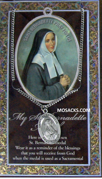 St. Bernadette Pewter Medal 1-1/16" h 950-410