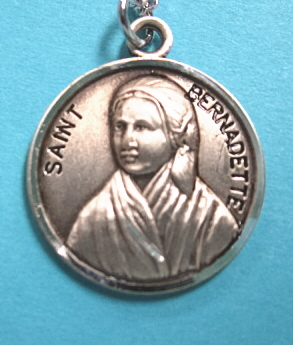 St. Bernadette Sterling Medal w/18" S Chain