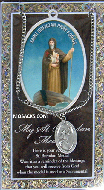 St. Brendan Pewter Medal 1-1/16" h 950-413