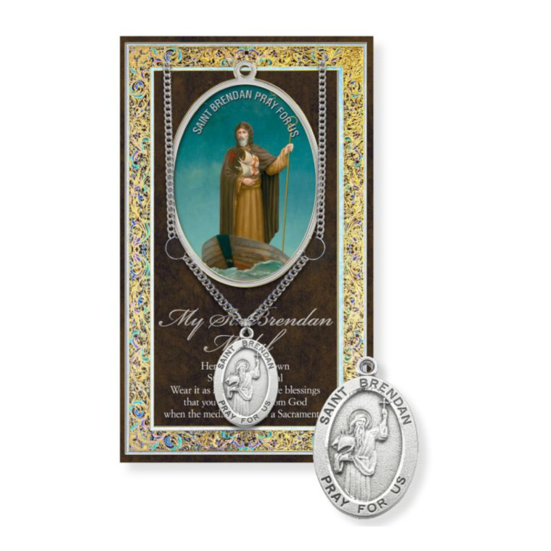 St. Brendan Pewter Medal 1-1/16" h 950-413