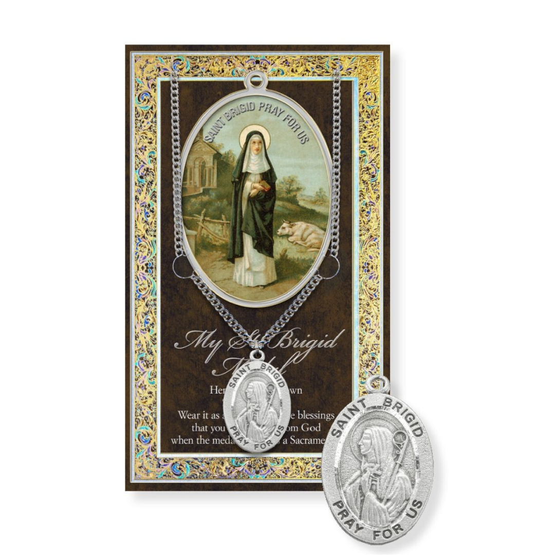 St. Bridgid Pewter Medal 1-1/16" h 950-411