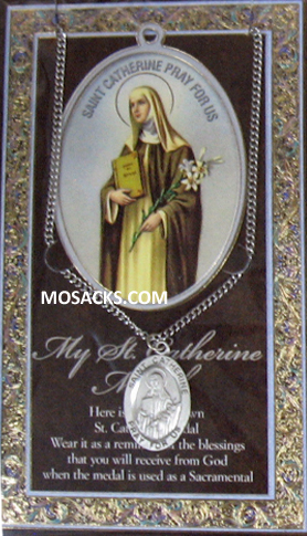 St. Catherine Pewter Medal 1-1/16" h 950-416