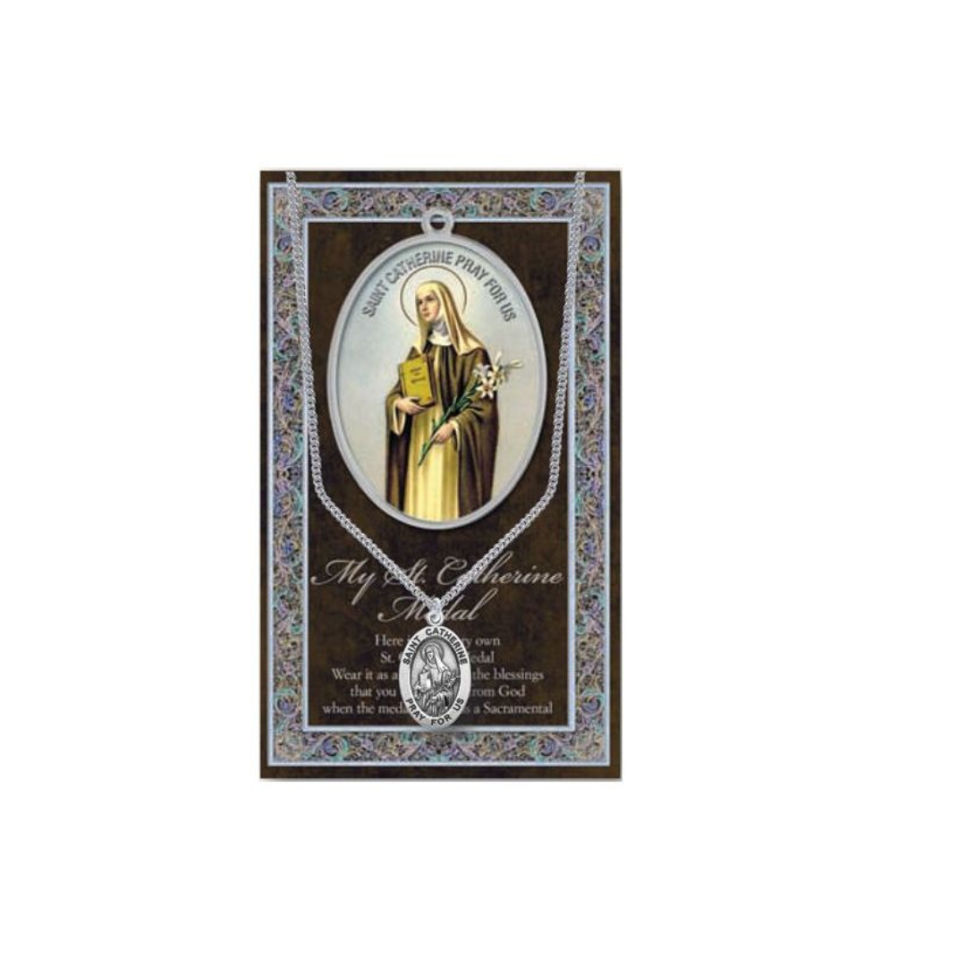 St. Catherine Pewter Medal 1-1/16" h 950-416