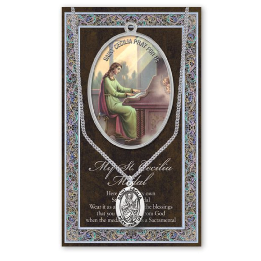 St. Cecilia Pewter Medal 1-1/16" h 950-420