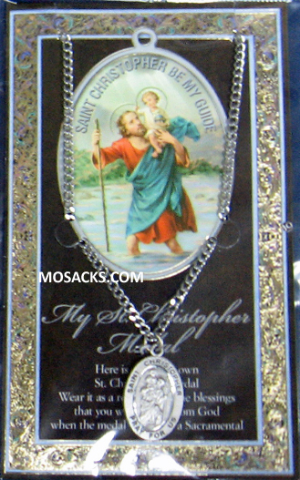 St. Christopher Pewter Medal 1-1/16" h 950-620