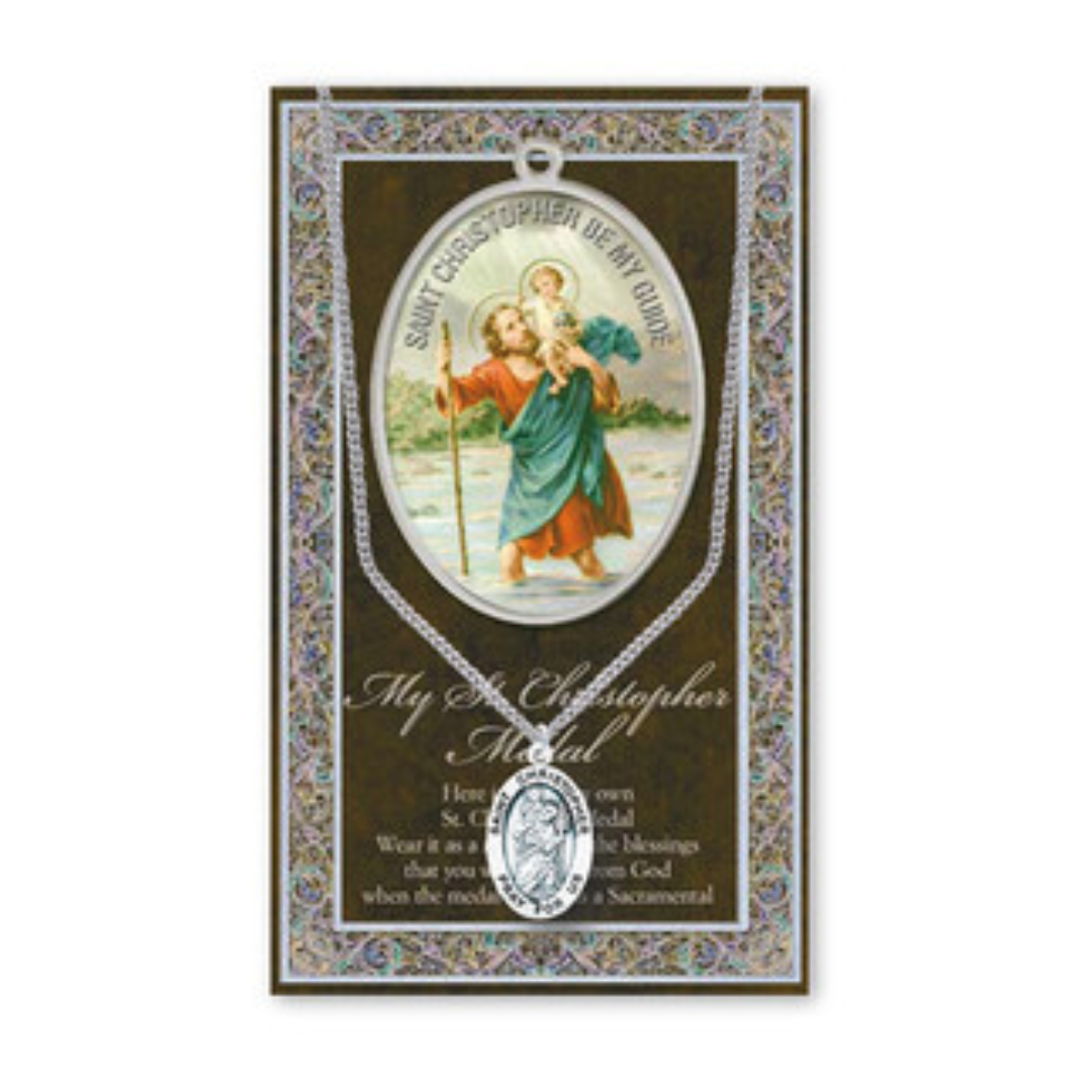 St. Christopher Pewter Medal 1-1/16" h 950-620