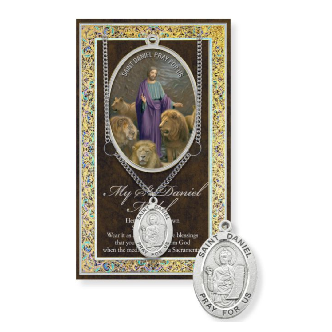St. Daniel Pewter Medal 1-1/16" h 950-431