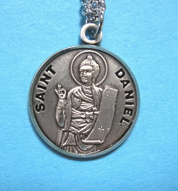 St. Daniel Sterling Silver Medal, 20" S Chain, S-9539-20S