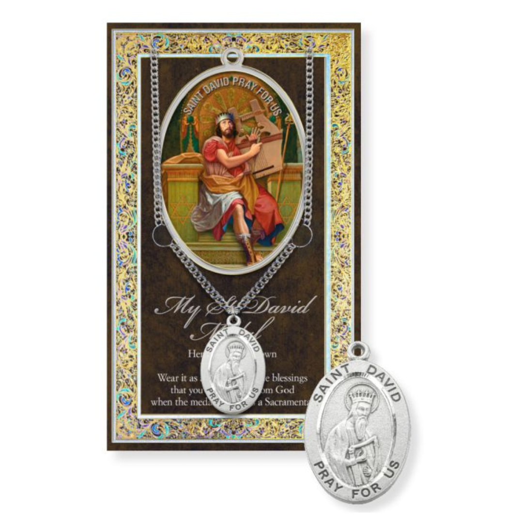 St. David Pewter Medal 1-1/16" h  950-433