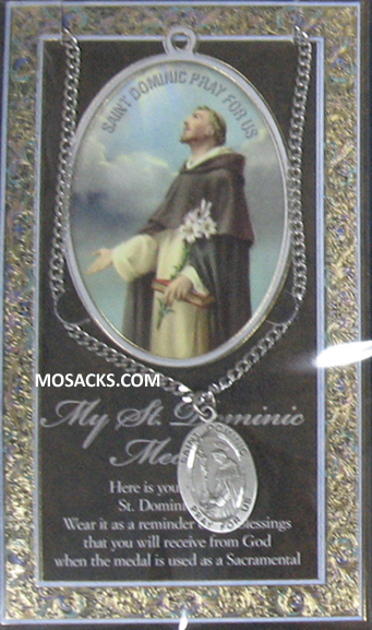 St. Dominic Pewter Medal 1-1/16" h 950-428