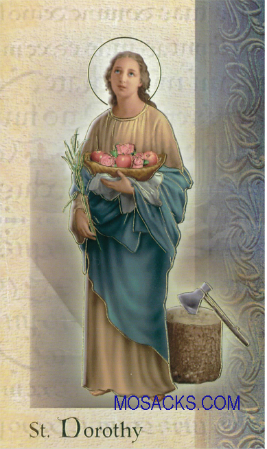 St. Dorothy, Laminated Bi-fold Holy Card, F5-432