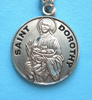 St. Dorothy Sterling Silver Medal, 18" S Chain, S-9725-18S