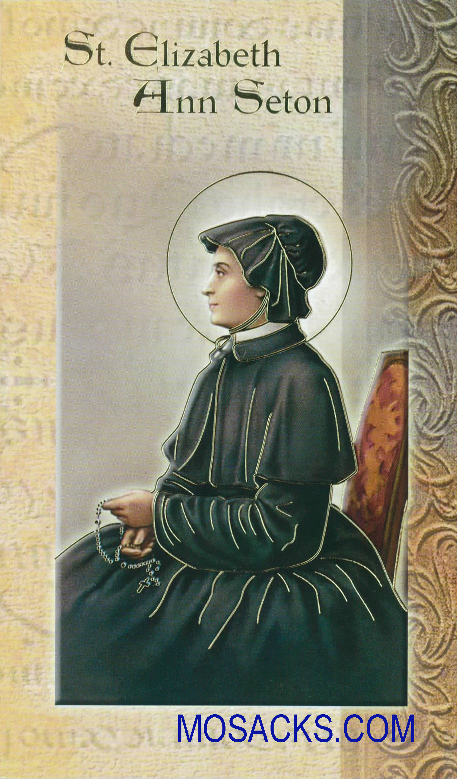 St. Elizabeth Ann Seton Bi-fold Holy Card, F5-436
