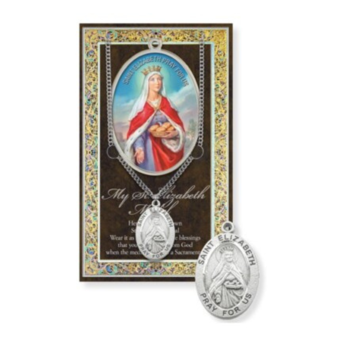 St. Elizabeth necklace St. Elizabeth Pewter Medal 1-1/16" h 950-438