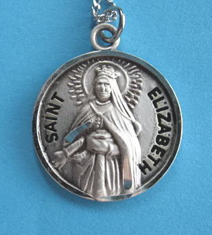 St. Elizabeth Sterling Silver Medal, 18" S Chain, S-9731-18S