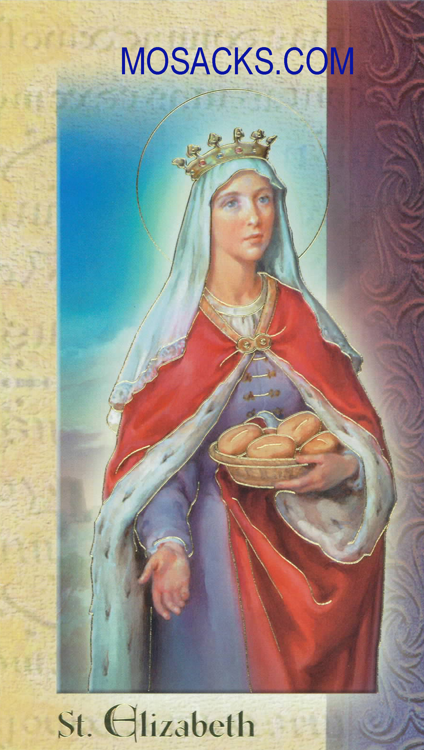 St. Elizabeth of Hungary Bi-fold Holy Card, F5-438