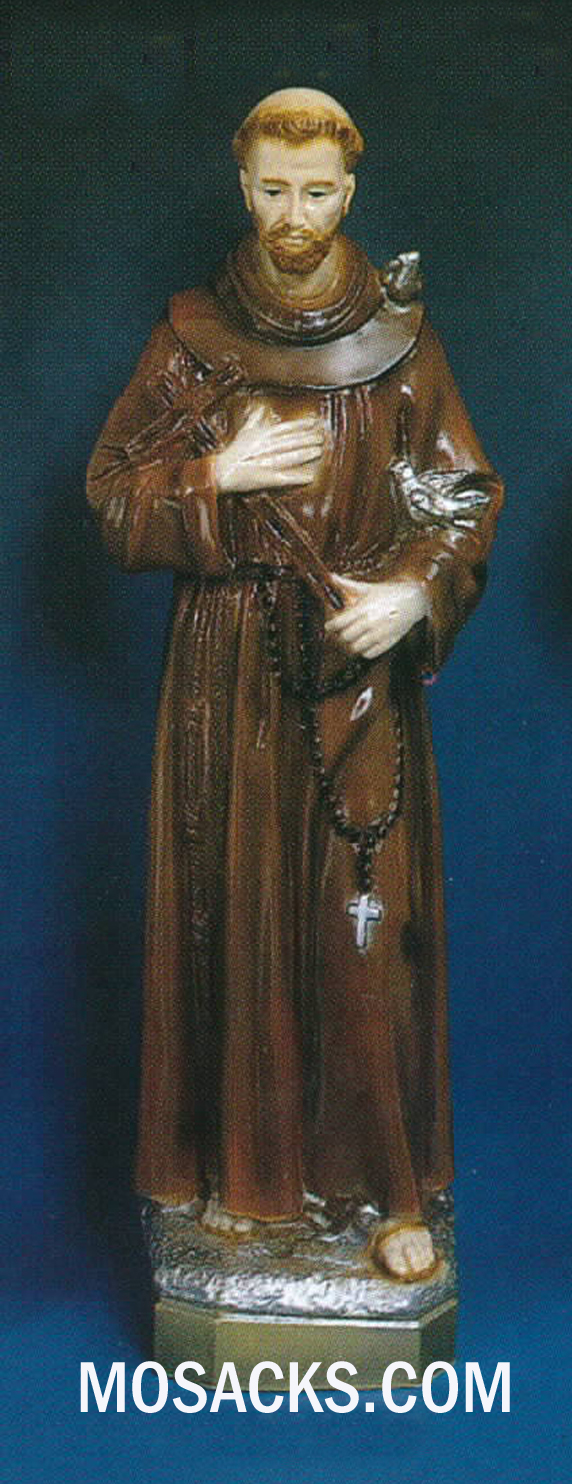 St Francis of Assisi With Birds 24 Inch-SA2410COutdoor Religious Statue