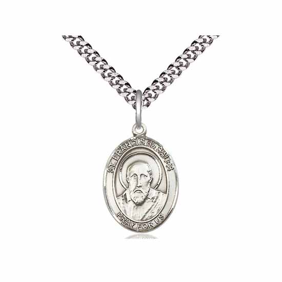 St. Francis de Sales Sterling Silver Medal 3/4"