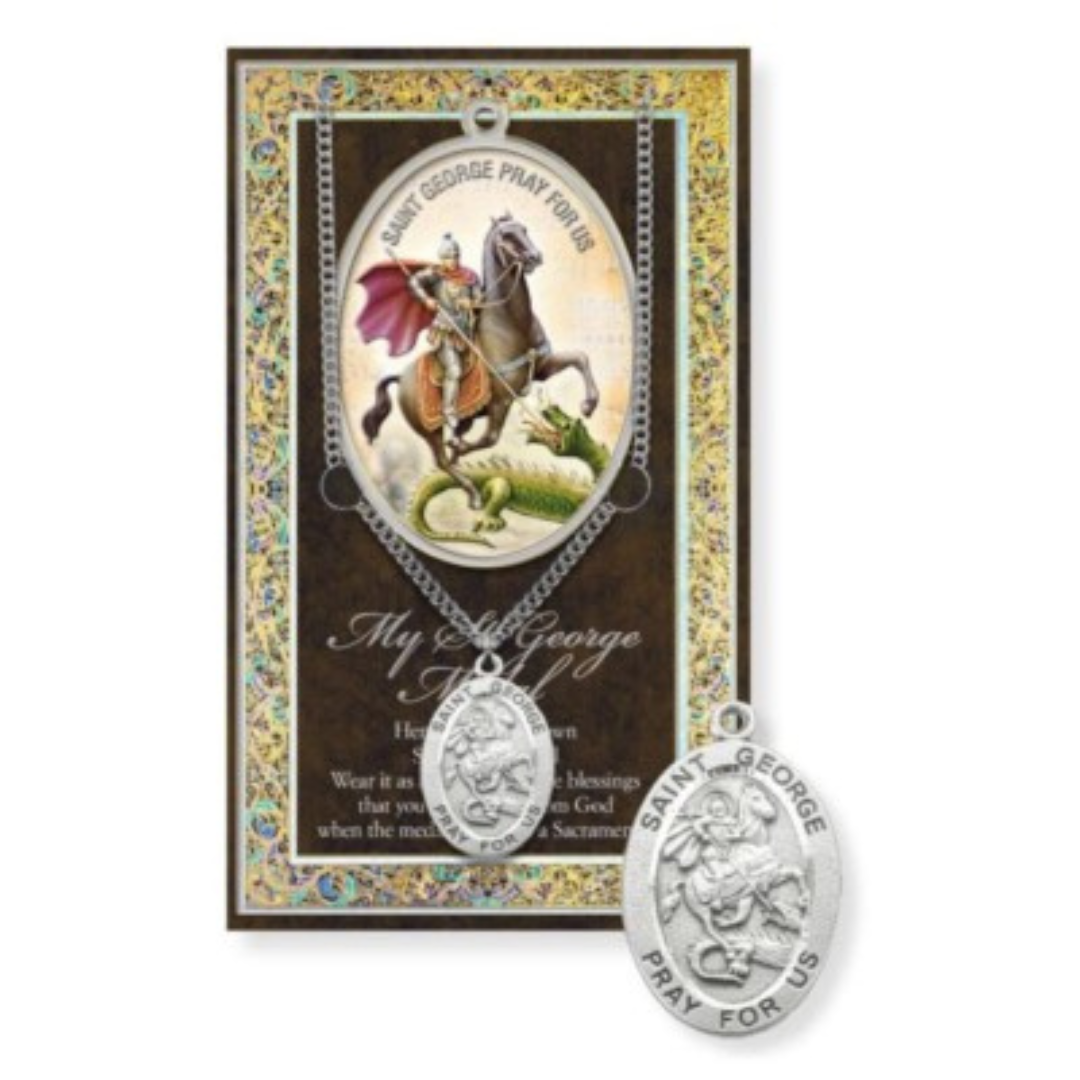 St. George Pewter necklace St. George Pewter Medal 1-1/16" h 950-446