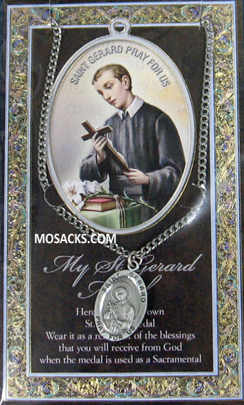 St. Gerard Pewter necklace St. Gerard Pewter Medal 1-1/16" h 950-615