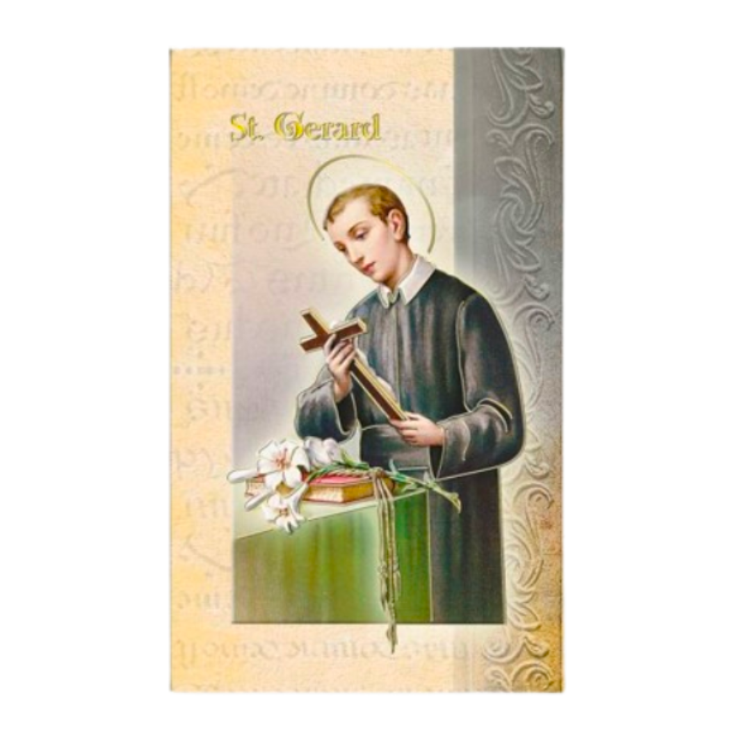 St. Gerard laminated Bi-fold Holy Card, F5-615