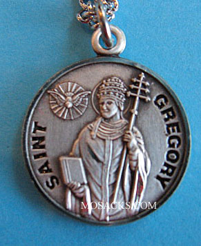 St. Gregory Sterling Medal w/20" S Chain