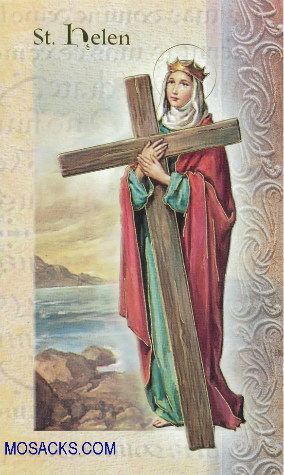 St. Helen laminated Bi-fold Holy Card, F5-448