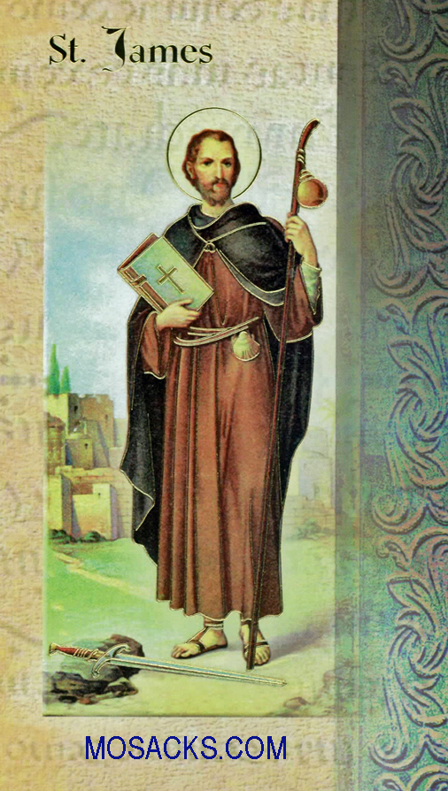 St. James laminated Bi-fold Holy Card, F5-456