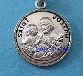 St. Joseph Sterling Silver Medal, 20" S Chain, S-9593-20S