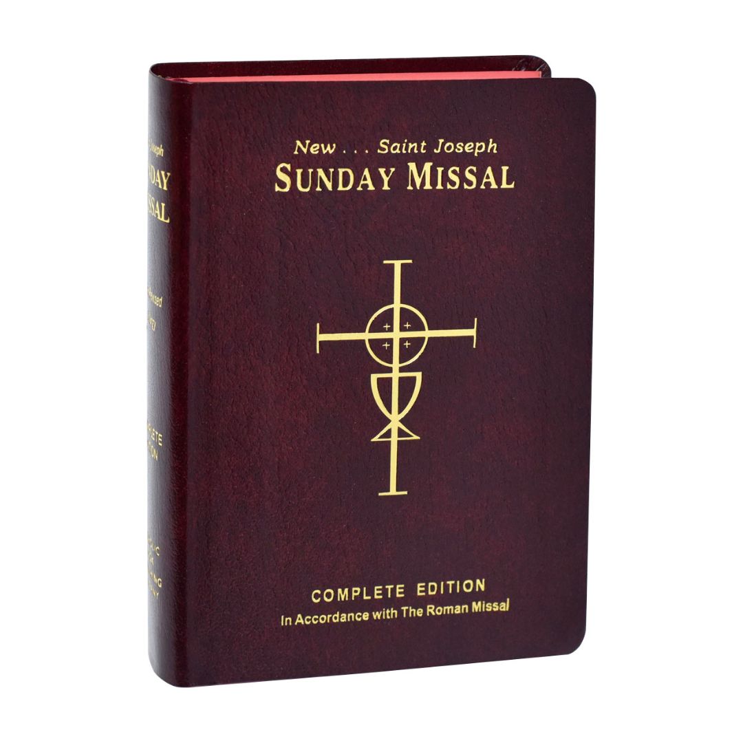 820/09 St. Joseph Sunday Missal in Red Vinyl Cover #9780899428208