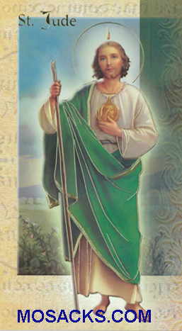 St. Jude laminated Bi-fold Holy Card, F5-320