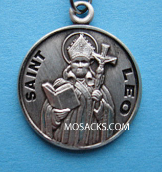 St. Leo Sterling Medal w/20" S Chain