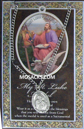 St. Luke necklace St. Luke Pewter Medal 1-1/16" h 950-482