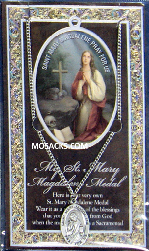 St. Mary Magdalene necklace St. Mary Magdalene Pewter Medal 1-1/16" h 950-496